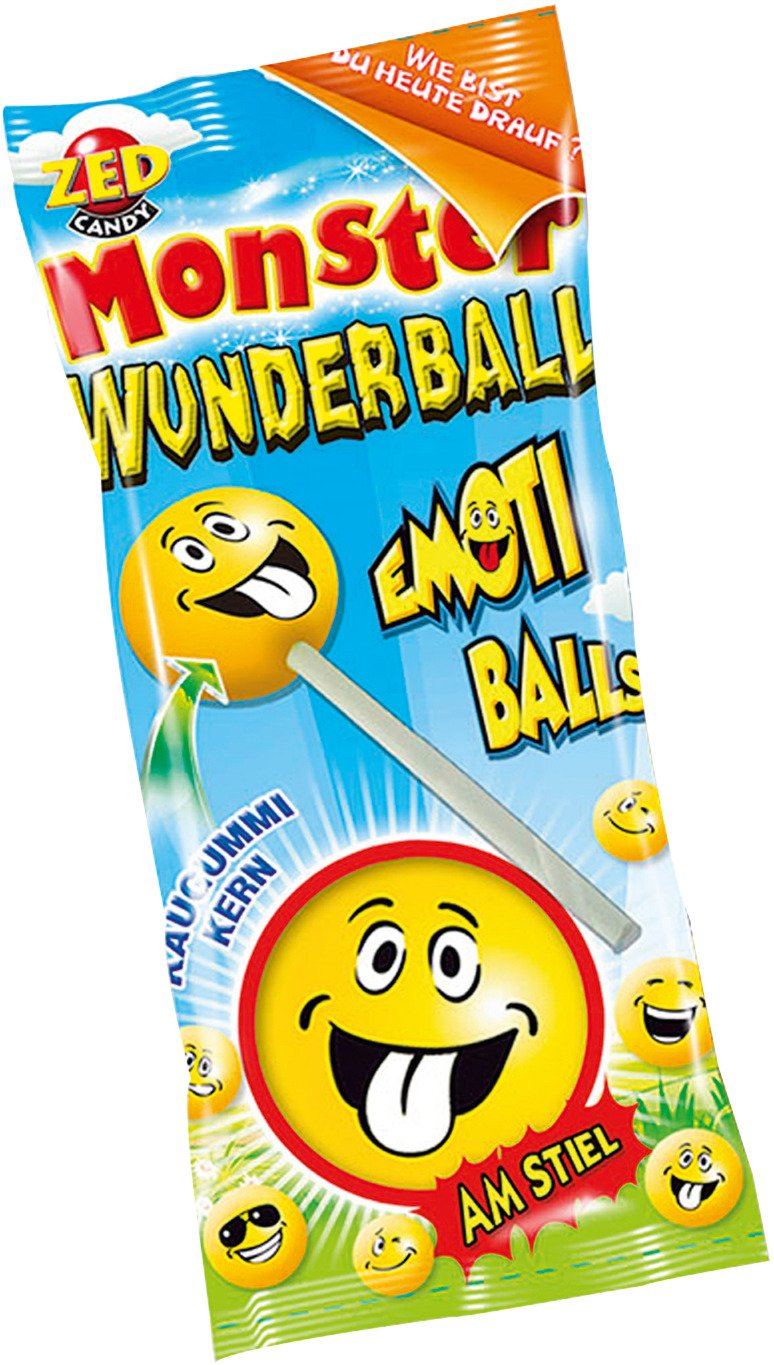 DOK Monster Wonder Ball Lolly Emoti Pack of 15 x 80 g