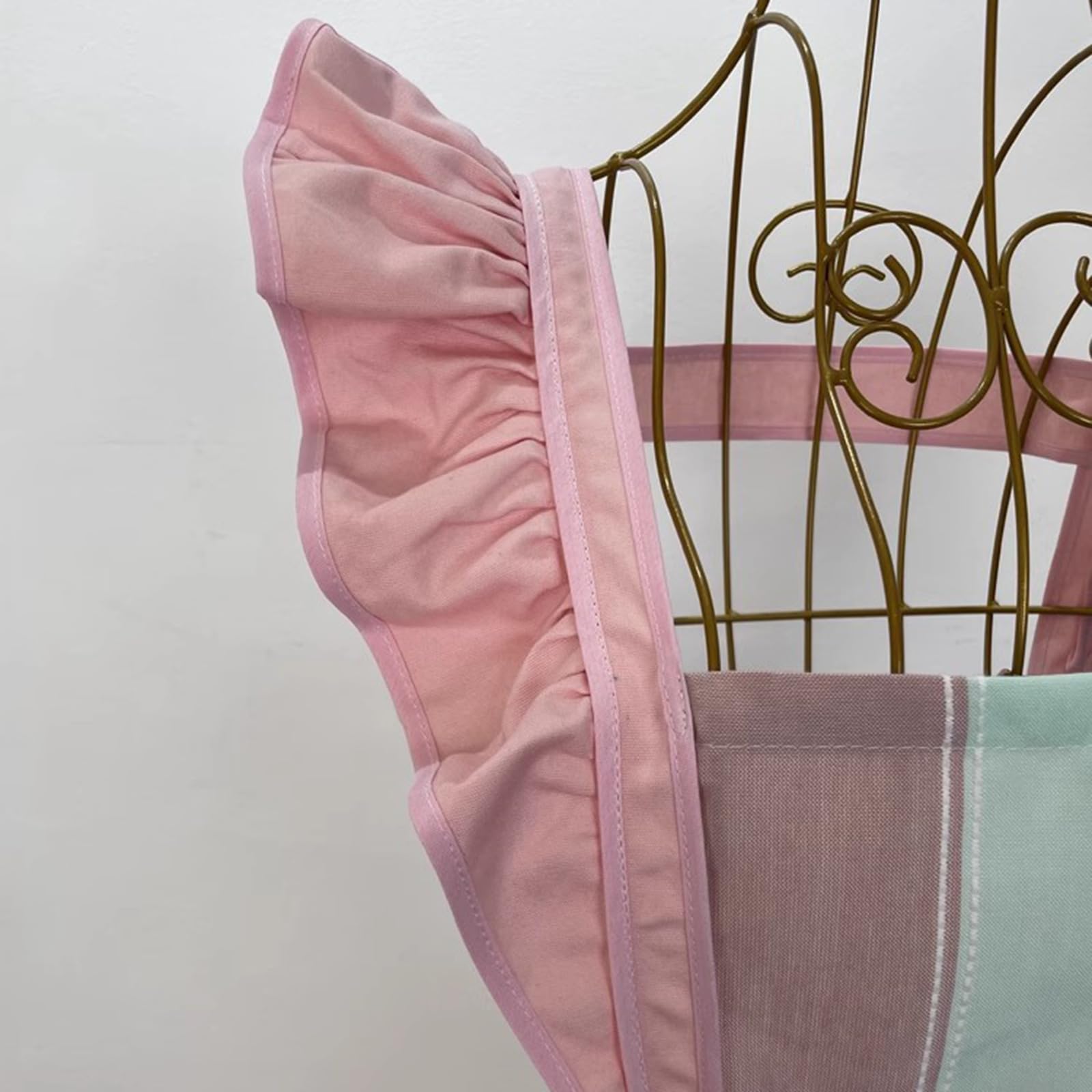 Bawełniany Fartuch Retro Dla Kobiet Z Kieszeniami Damski Fartuch Do Kwiaciarni, Kawiarni I KuchniPink,One Size