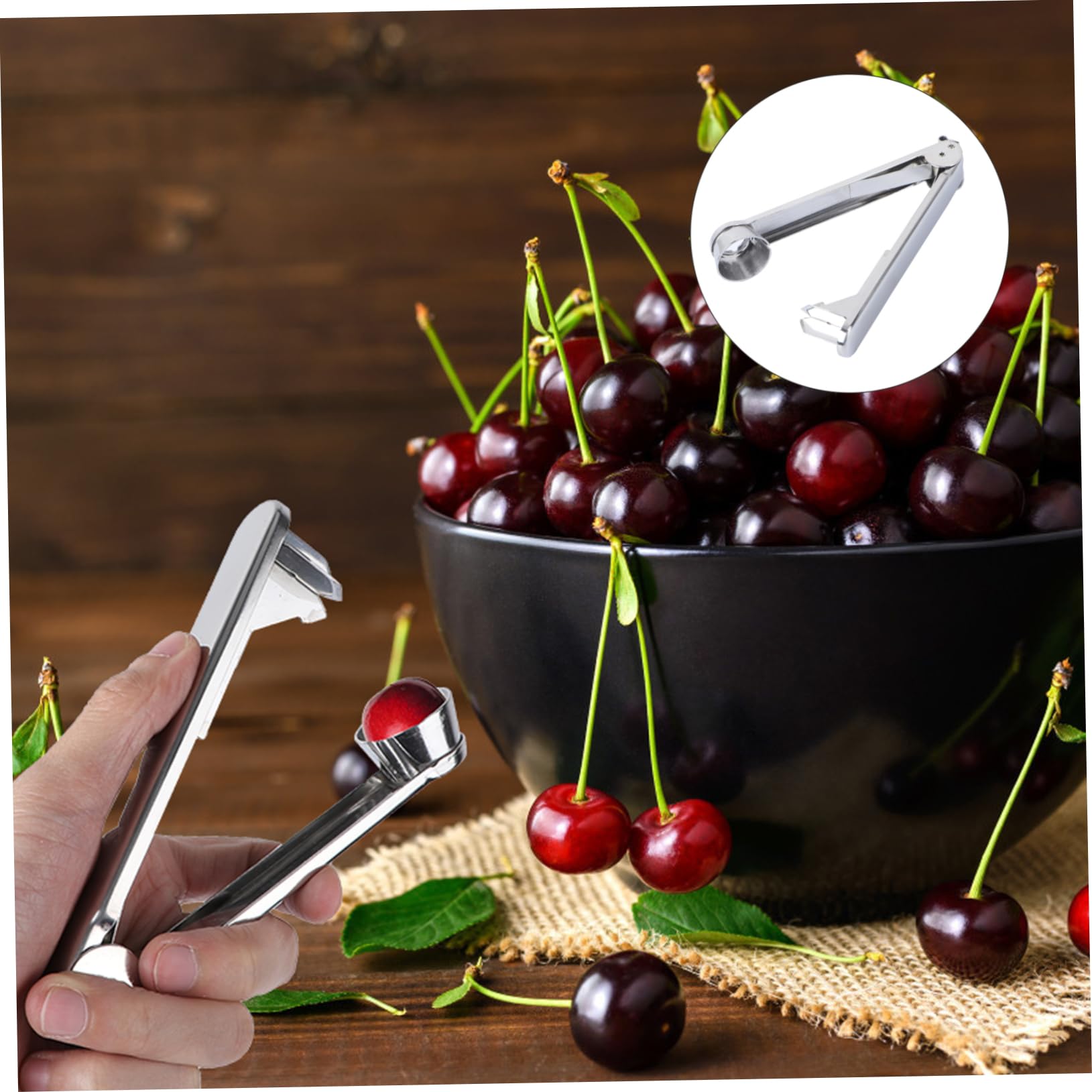Cabilock 1PC Stainless Steel Cherry Corer Premium Kitchen Gadget for Effortless Core Removal Easy to Clean Lightweight and Tool for Home Use Cherry Core