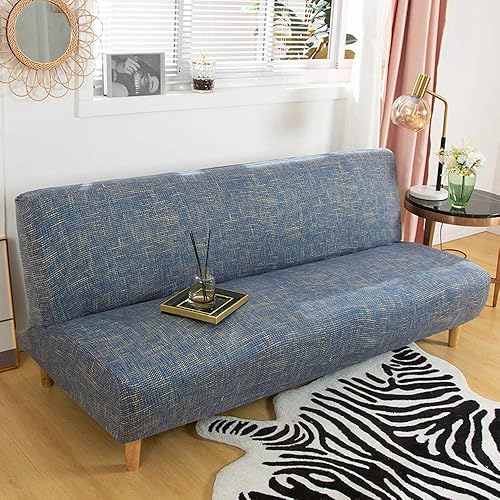 Vista 79 de MIFXIN Funda de sofá sin brazos, funda elástica plegable para sofá cama, sin reposabrazos, protector de muebles de elastano impreso lavable, sin