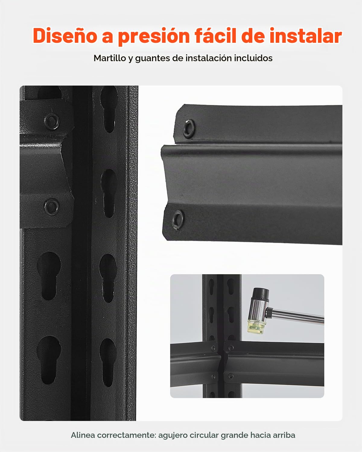 VEVOR Estantes de Almacenamiento de 5 Niveles de 406,4 x 812,8 x 1828,8 mm Capacidad de Carga Total de 907 kg, Estantes de Metal Ajustables para Garaje, Cocina, Almacén, Sótano, Trastero, Negro