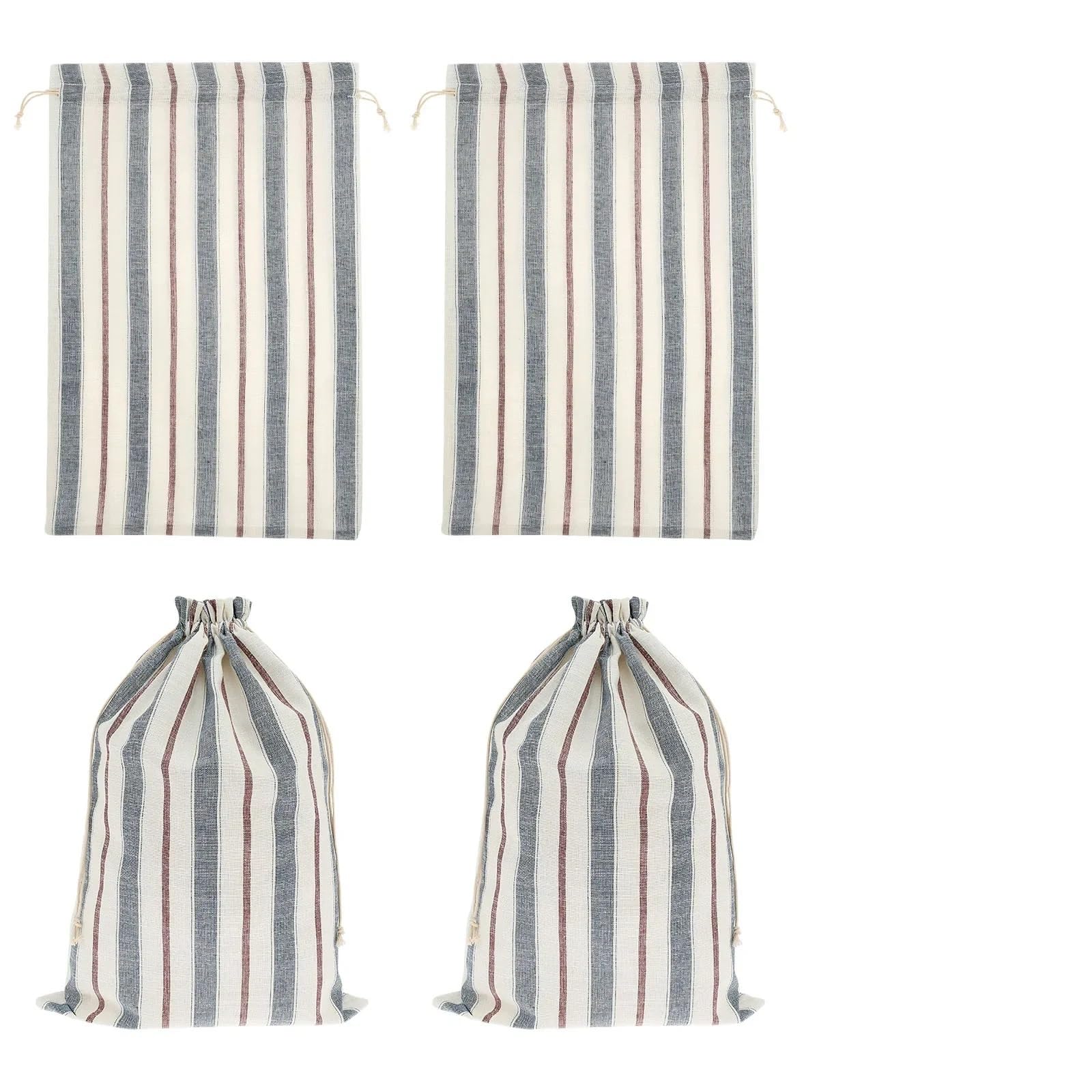 Sacchetti Per Pane In Lino Borsa for il pane in lino, 4 pezzi, riutilizzabile, con cordoncino, pasta madre non sbiancata