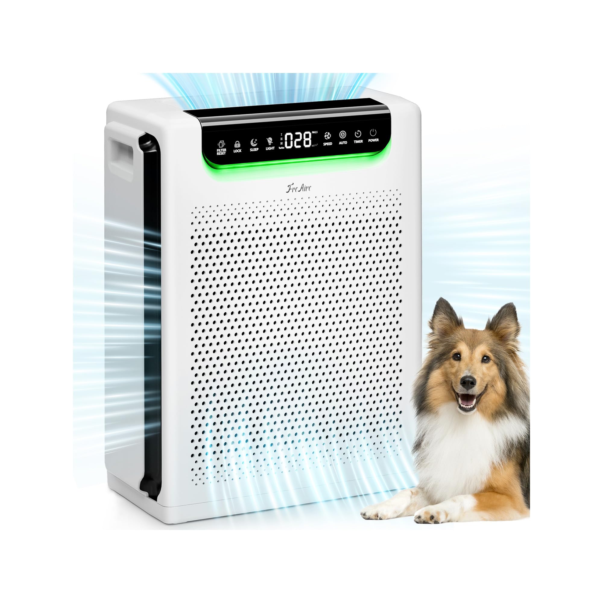 Photo 1 of Air Purifiers for Home Large Room, Cover Up to 2600 Ft² with Washable Filters, 22dB Sleep Mode, Air Cleaner for Pets Hair, Smoke, Odors, HAP607, White