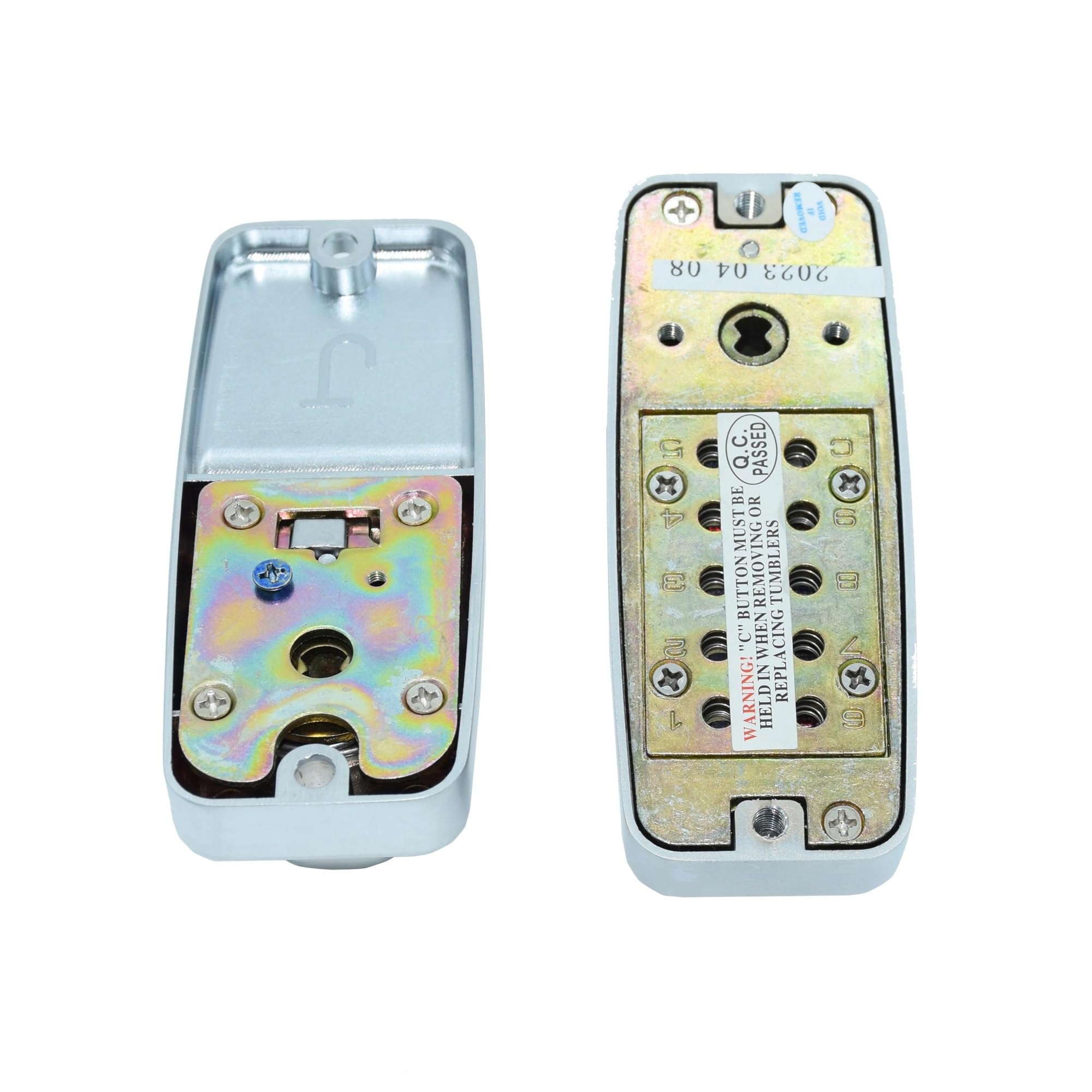Cerradura de contraseña con botón mecánico impermeable para interiores y exteriores, puerta de metal de madera, sin necesidad de energía