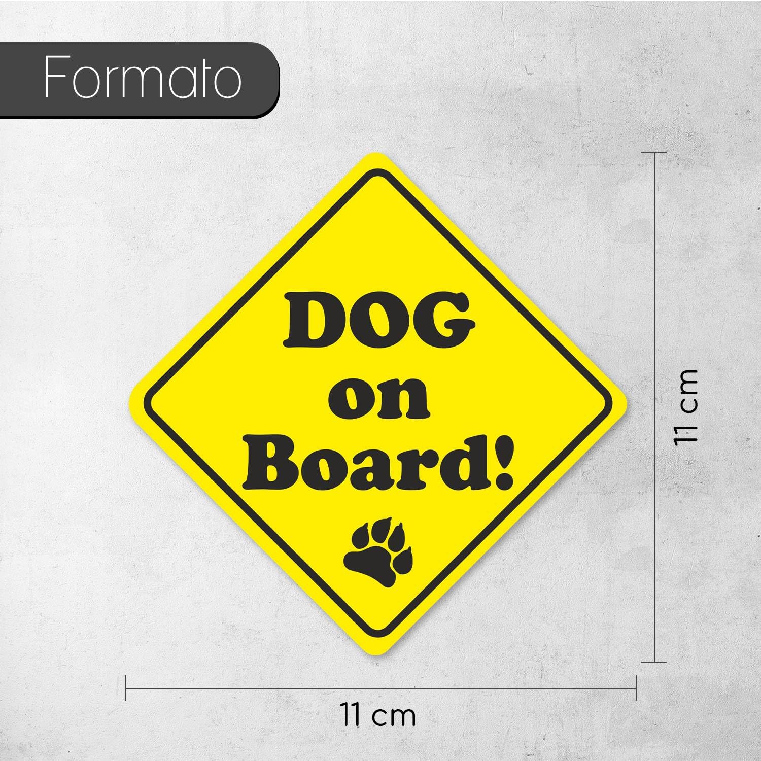 iSecur Adesivo per auto Dog on Board I 11 cm di altezza, adesivo per cani I proprietari di cani I resistente alle intemperie I kfz317