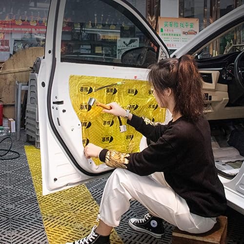 Miniatura 8 de CARTINTS Rodillo de mano de acero con mango antideslizante, ideal para aplicaciones de amortiguación de sonido de audio de automóvil, papel tapiz,