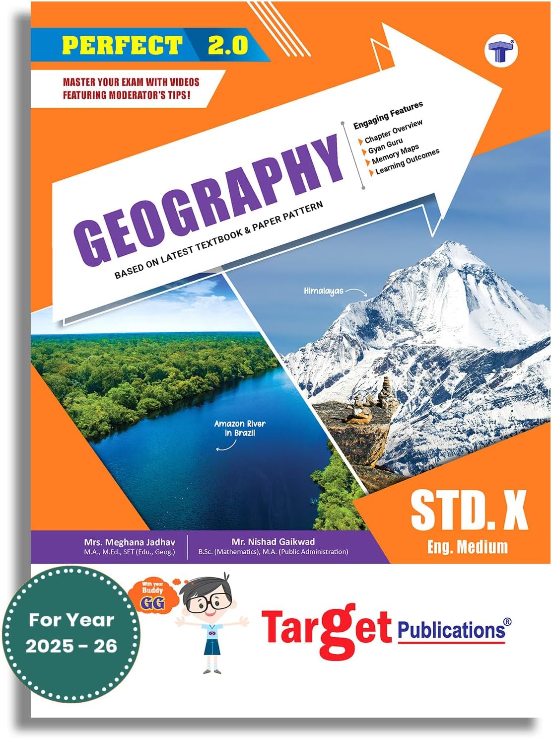 Std 10 Geography Book | English Medium | SSC Maharashtra State Board | Includes Map and Graph based Questions and Model Question Paper for Practice | Perfect Notes Based on Std 10th New Syllabus [Paperback] TARGET PUBLICATIONS