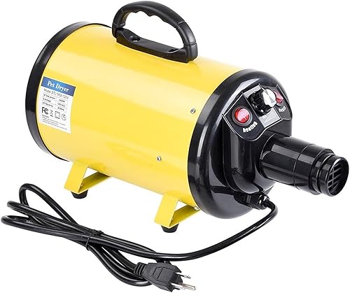 Miniatura 2 de koval Inc. 3.2hp Pet secador de pelo soplador de Quick W 4boquillas, Amarillo