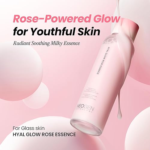 Miniatura 2 de DERMALOGY by Neogen Hyal Glow Rose Essence - Esencia hidratante con 74% de agua de rosas de damasco y aceite y extracto de flores de 5.41 onzas