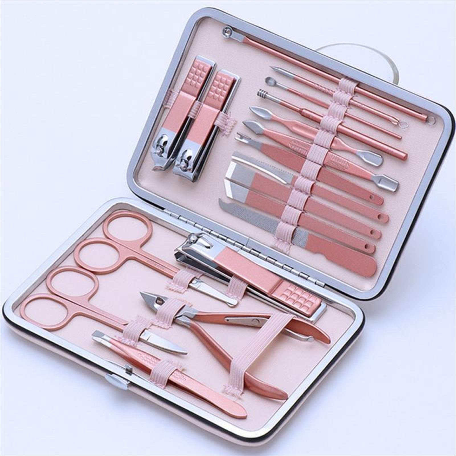 Ensemble de pédicure 18 pièces en acier inoxydable avec pince à épiler ciseaux outils de manucure professionnels fournitures d'ongles Dropship (couleur : 10 pièces)
