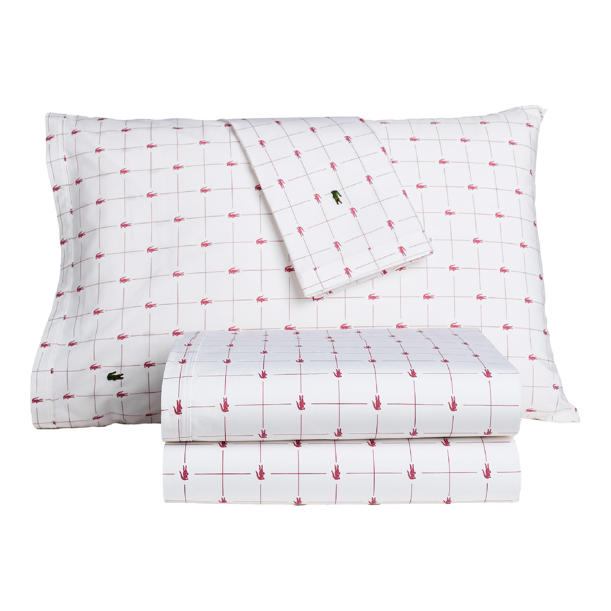 Lacoste Slice Sheet Set, Twin XL, Baroque Rose