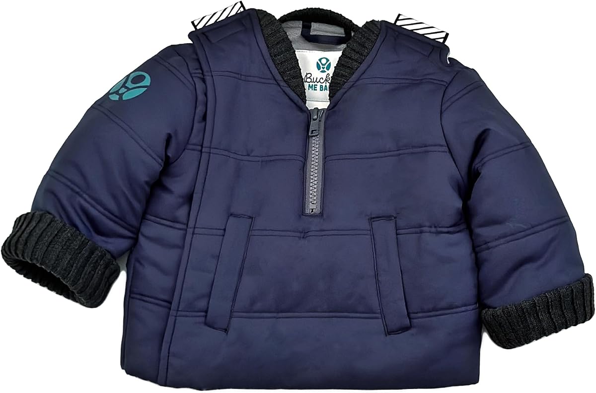 Buckle Me Abrigos de bebé Cierre rápido Asiento de automóvil más seguro Chaqueta de invierno/Abrigo de invierno de cierre rápido para niños o niñas como se ve en Shark Tank