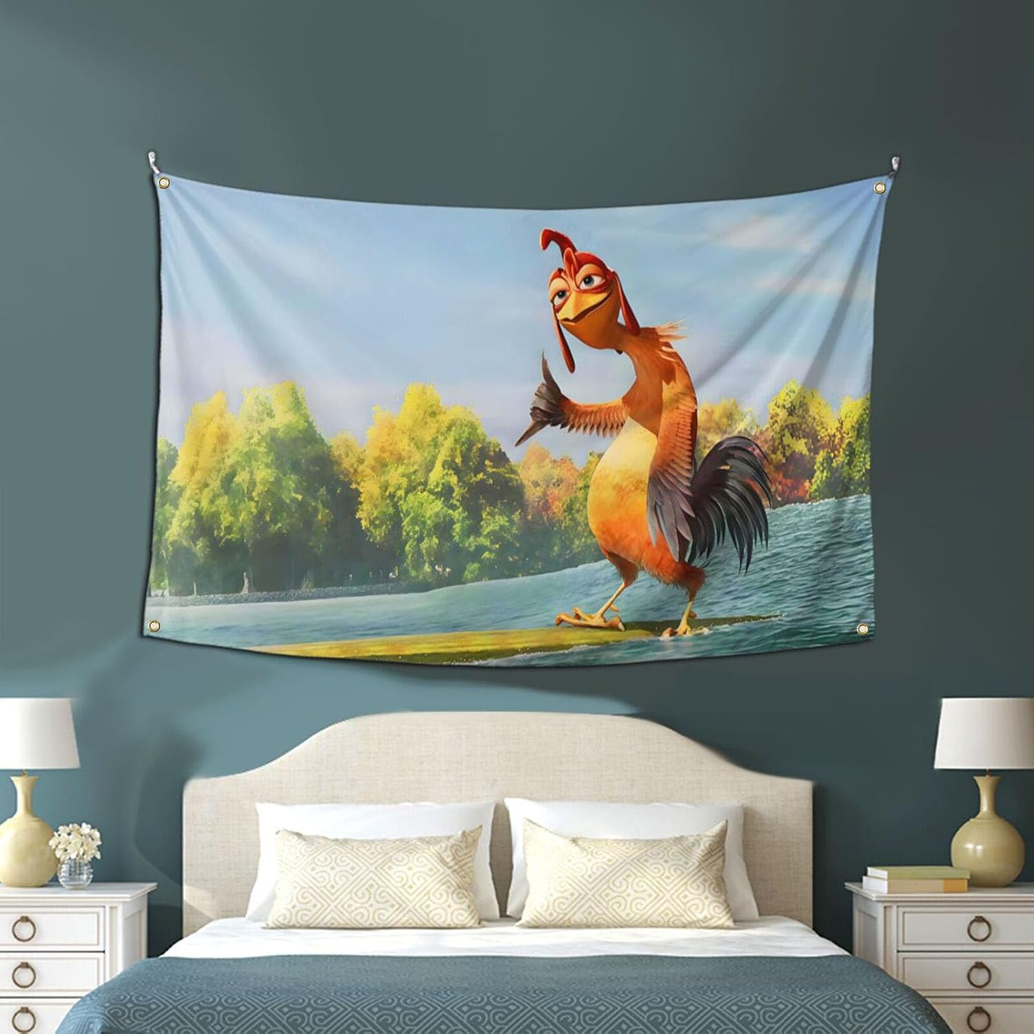 MIFANS Chicken Flag 3x5 Feet Funny Meme Banner Tapestry with Four Brass Grommets Wall Art Decor for Man Cave College Dorm Bedroom Outdoor Parties Events Festivals Gifts for Guys