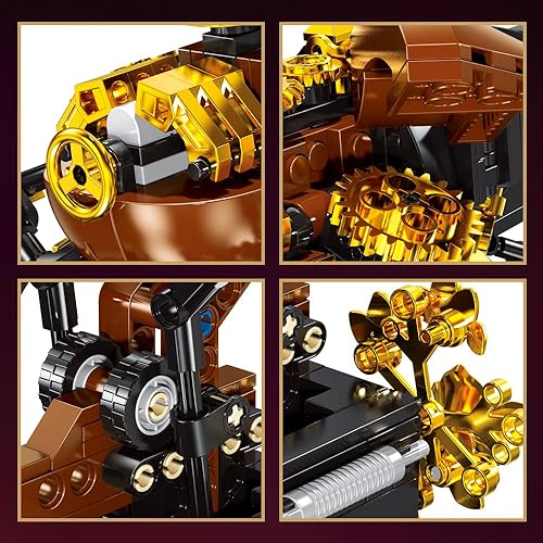 Miniatura 8 de MISINI JD012 - Kit de construcción de escarabajo mecánico, 440 piezas, juego de bloques mecánicos de ciencia y tecnología Punk Bionic, juguetes para