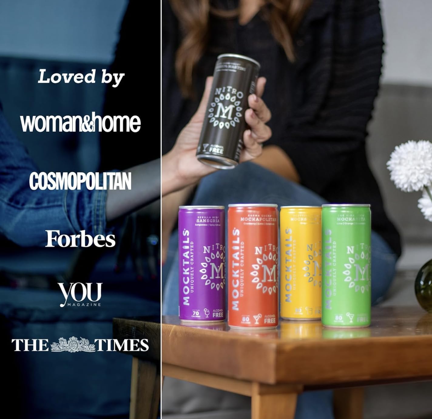 NITRO Mocktails Variety Pack (Pack of 12) | Award-Winning, Non-Alcoholic, Nitro Charged, Non GMO, Vegan, Naturally Sourced | NA Cocktails Party Pack | 12x200ml