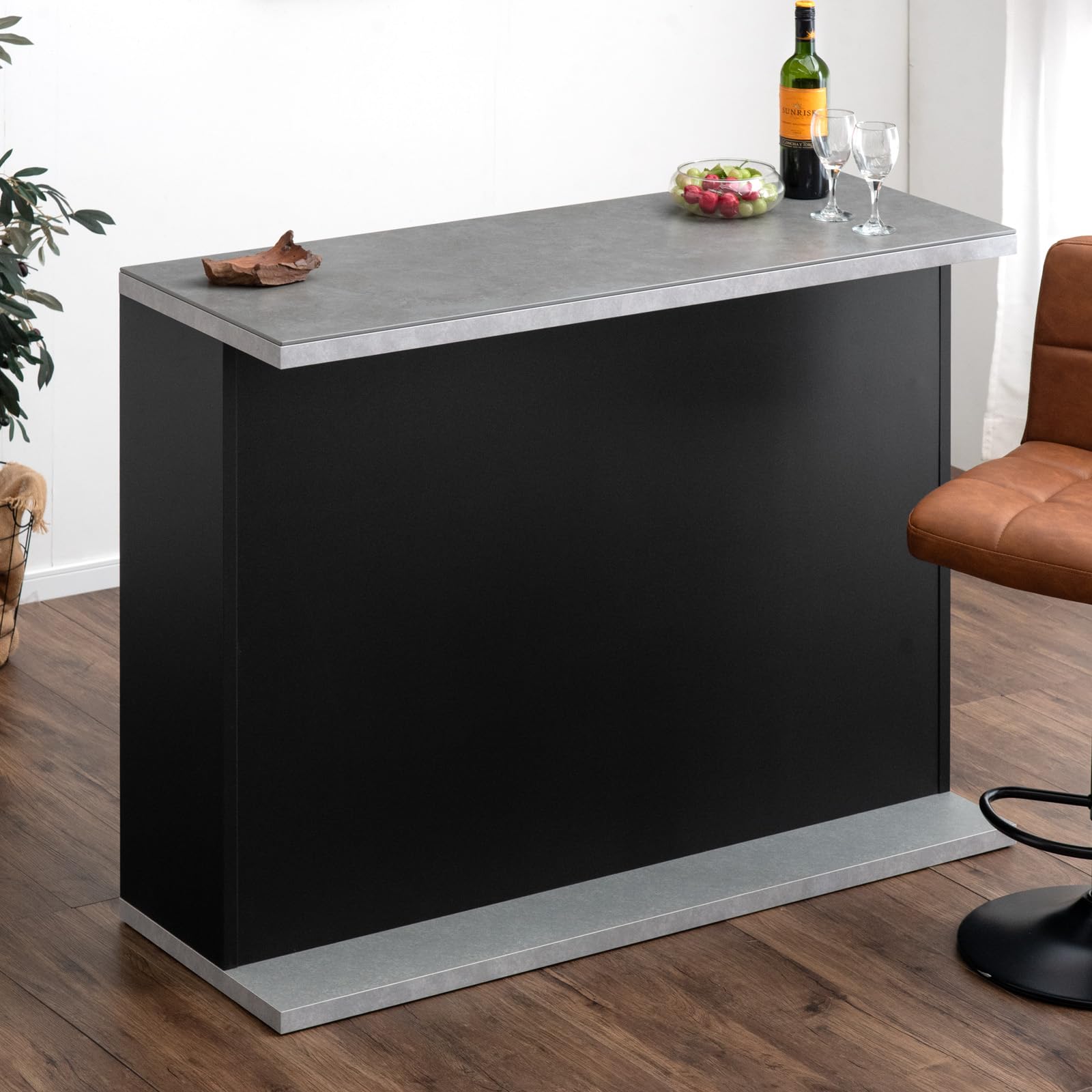 Amazon｜タンスのゲン バーカウンター セラミック 幅120cm 完成
