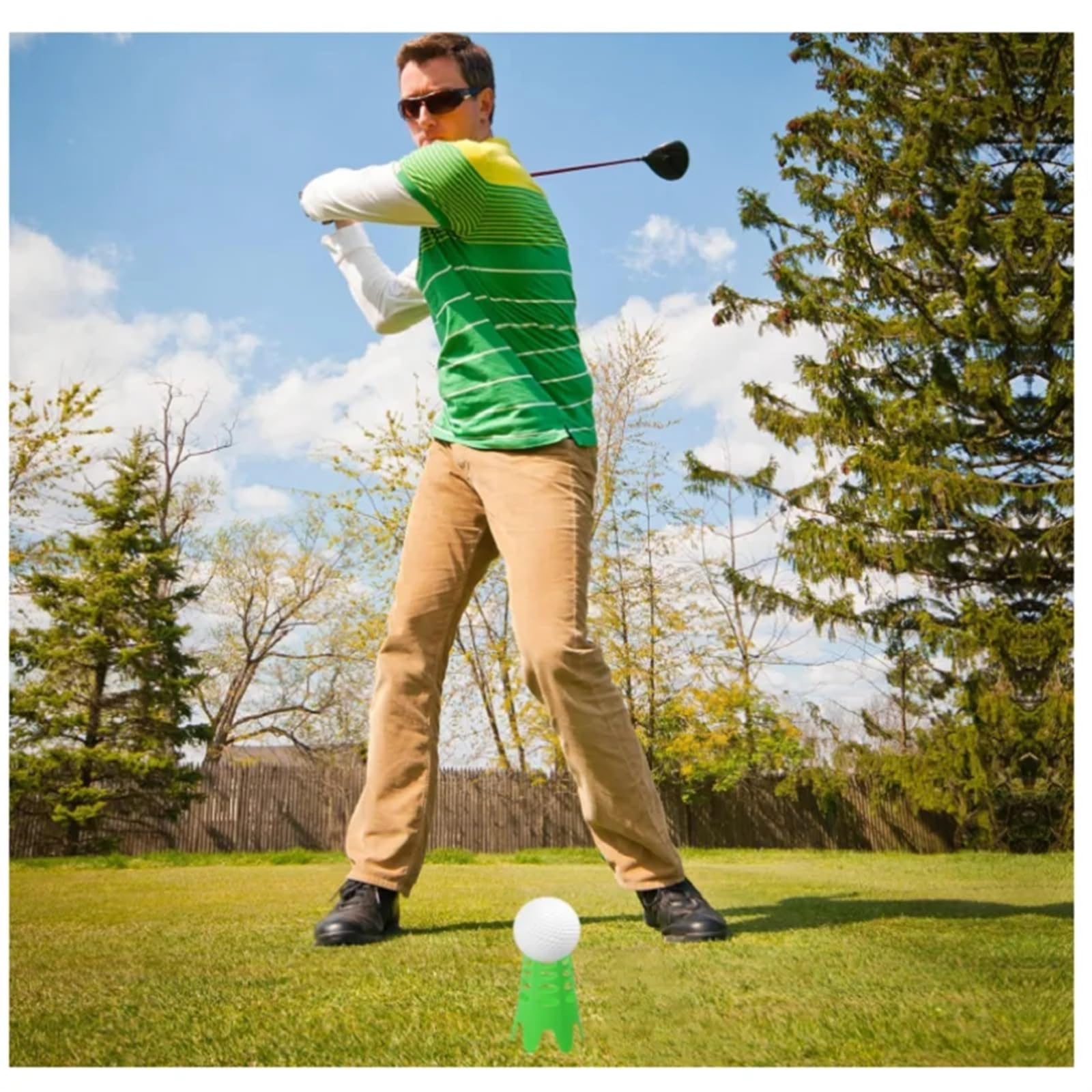 Golf Tee 20-teiliges Paket mit 10 großen und 10 kurzen Golf-Tees, Kunststoff-Golfsimulator-Tees, Übungs- und Trainingsmatten-Tees for Zuhause und draußen, sportbegeisterte Sportler FüR Einen Idealen A