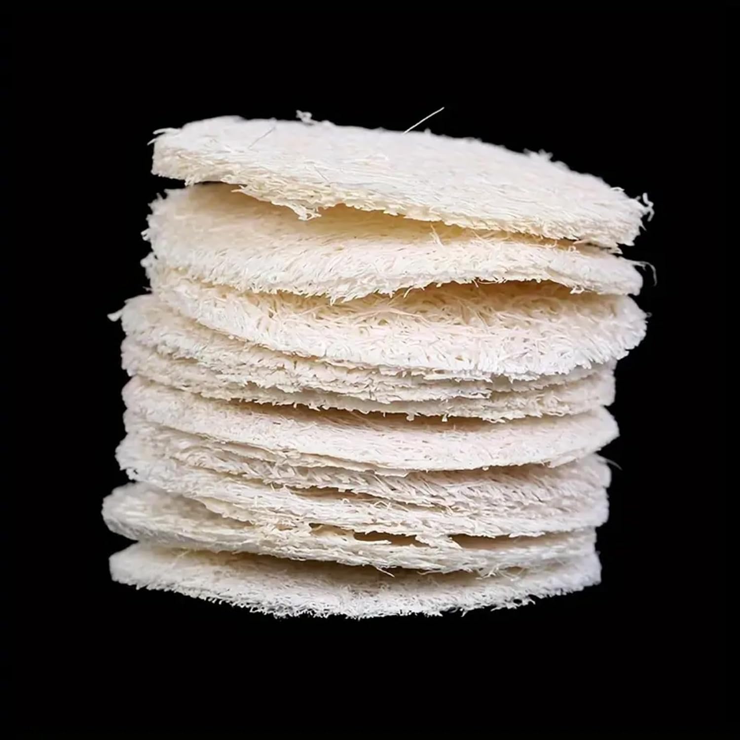 Facial Loofah Pads, 2.36 inches Round Complexion Natural Loofah Facial Discs Exfoliating Facial Loofah Skin Scrub Pack of 20
