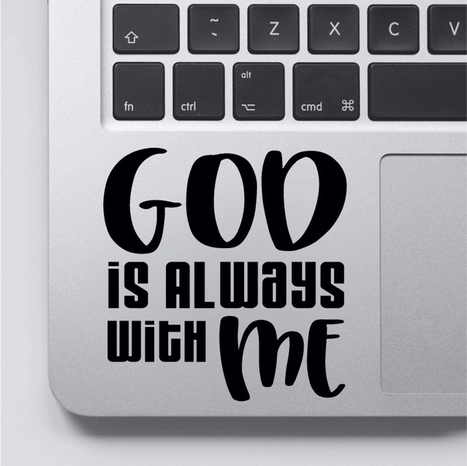 ISEE 360® God is Always with Me Motivational Symbol Trackpad Laptop Motivational Inspiring Sticker Vinyl Decal Accessories Skin for 13 inch and 15 inch Laptops (Black) (B0863S48K2) Amazon Price History, Amazon Price Tracker