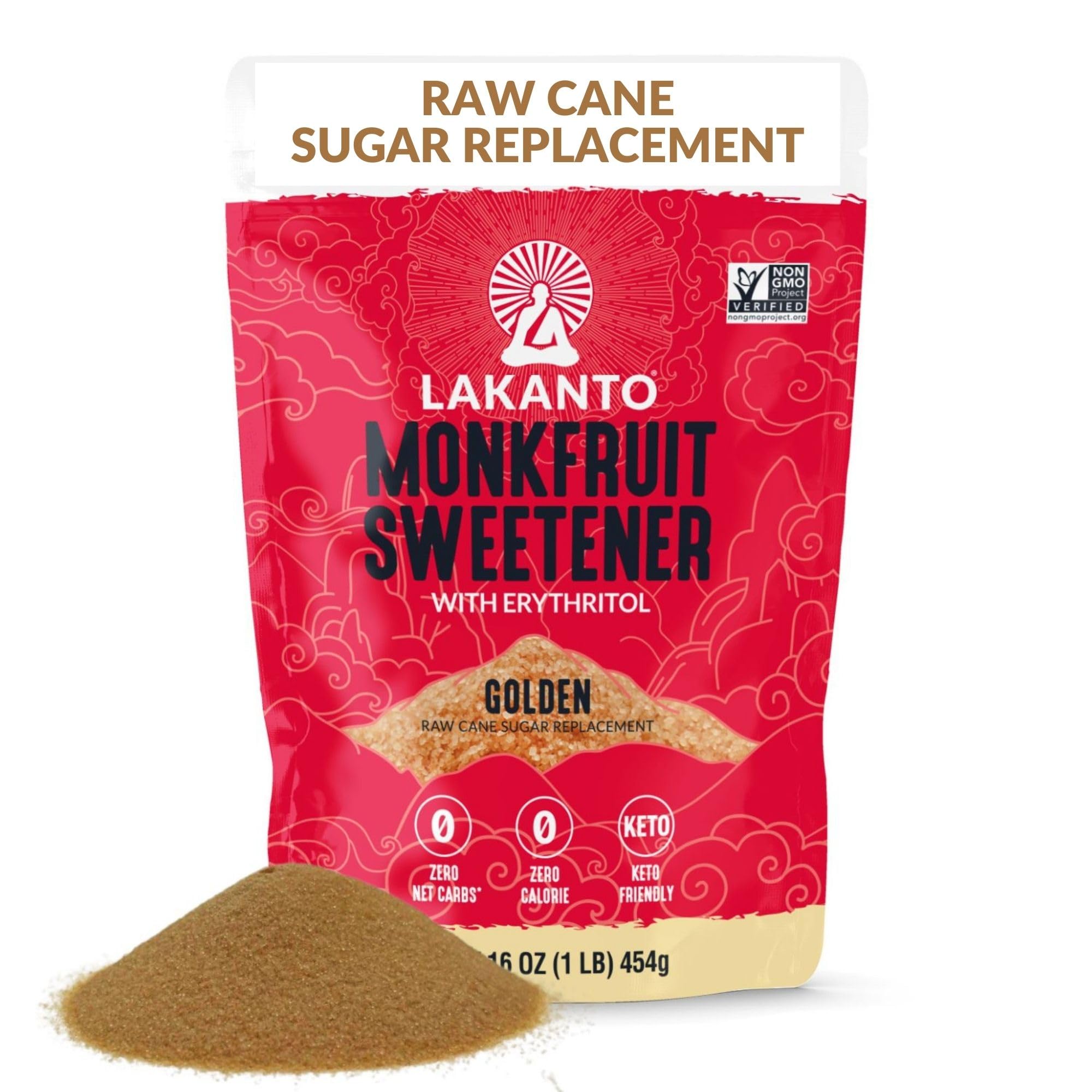 Lakanto Monkfruit Sweetner Golden 1Lb (16.5 oz (454 g))