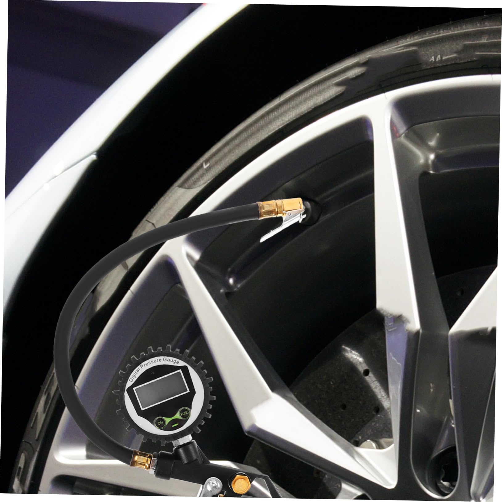 Digitales Reifendruckmessgerät 0-60 Psi, Silber für Auto und Lkw