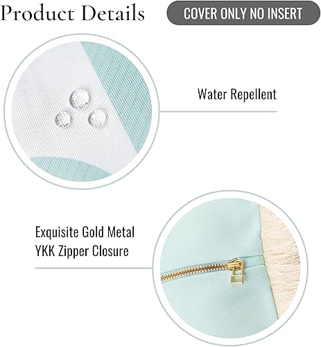 Miniatura 5 de Hofdeco Premium Funda de almohada lumbar para interiores y exteriores, 12 x 20 pulgadas, repelente al agua para patio trasero, sofá, diseño de