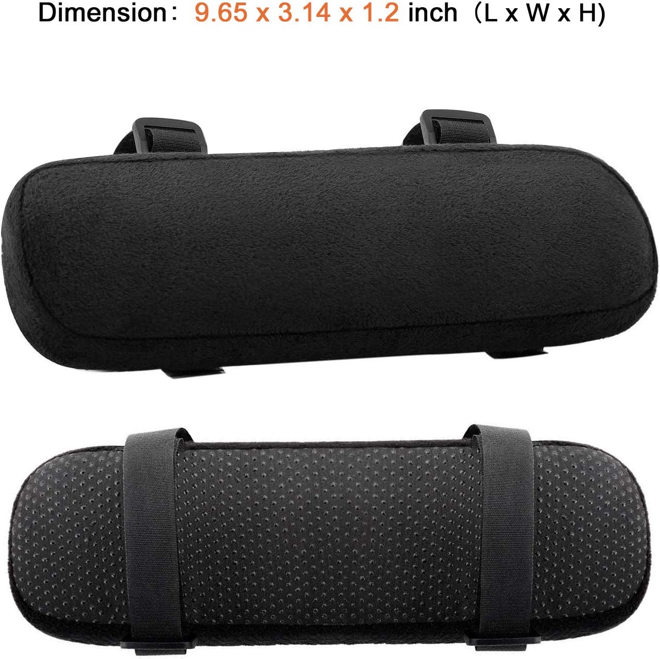 MOSISO Chair Armrest Pads (2 Pack)&Compatible with MacBook Air 13 inch Case 2022-2018 Release A2337 M1 A2179 A1932, Plastic Hard Shell&Keyboard Skin&Webcam Cover&Screen Protector, Black