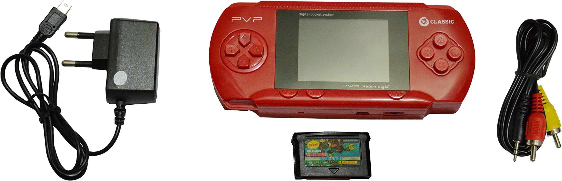 MACCA Grand Classic Digital Pocket System PVP Station Light 3000 Handheld Gaming Console (Red)