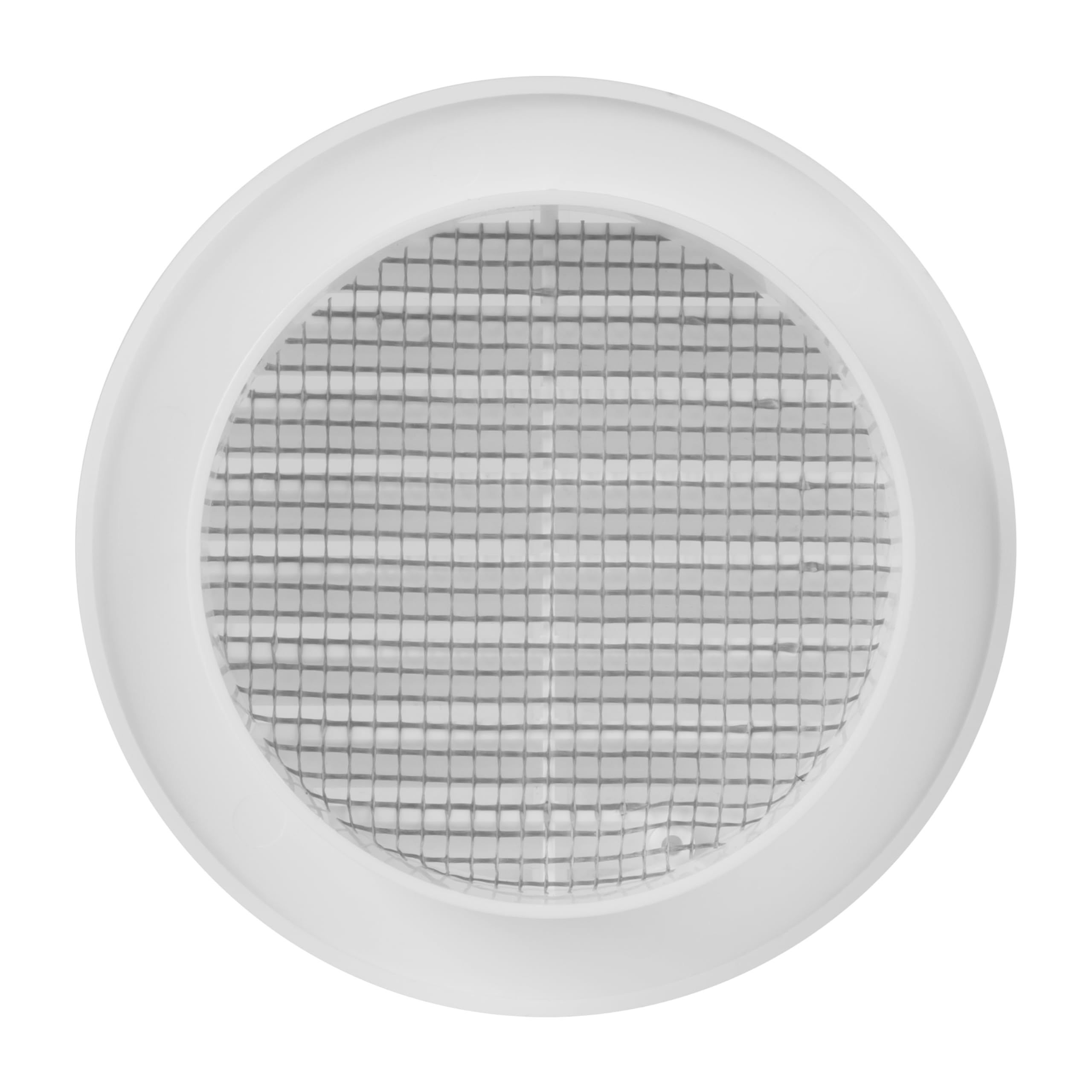 Repa Market Lot de 2 grilles d'aération blanches de 80 mm avec écran en maille – Grille d'aération en plastique – Grille d'aération à persiennes pour intérieur et extérieur – Grille d'aération CVC