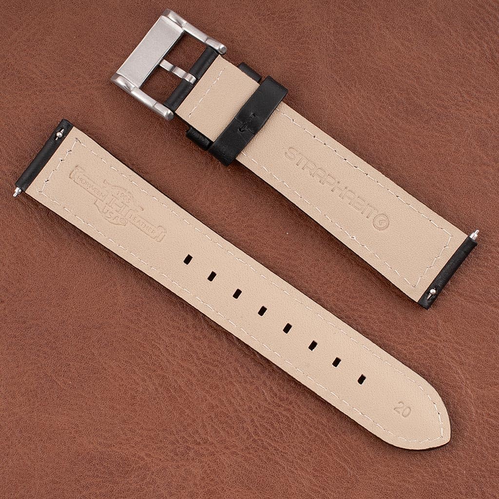 StrapHabit Horween Chromexcel Leather Watch Strap - Quick Release Watch Band Replacement - for Men and Women 20mm 22mm
