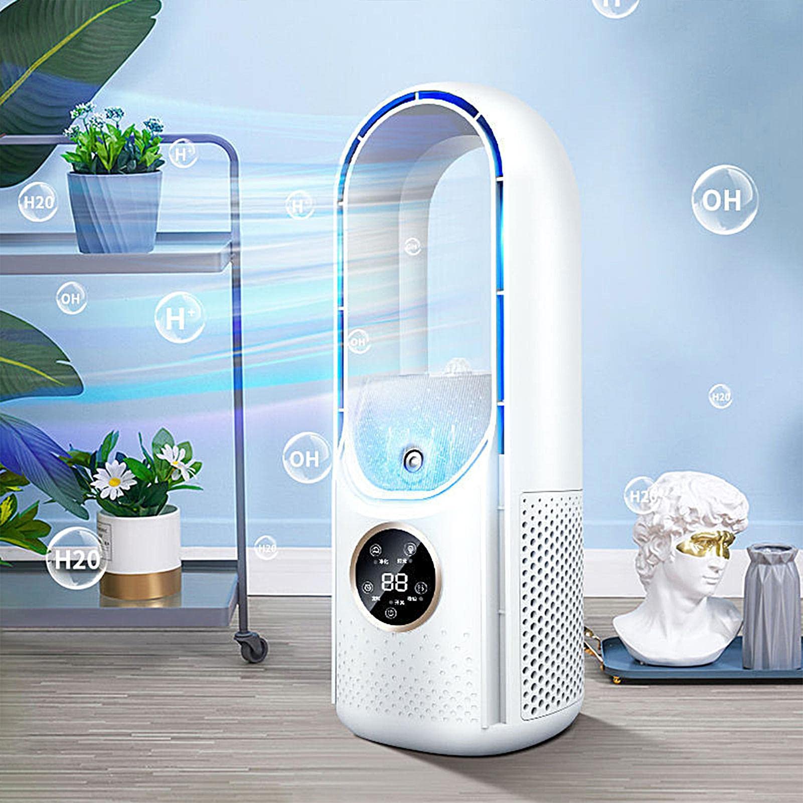 Ventilatore Senza Pale, Ventilatore Senza Pale per Aria condizionata, Ventilatori Portatili Senza Pale a 6 velocità, Ventilatore Senza Pale umidificante, Ventilatore Senza Pale