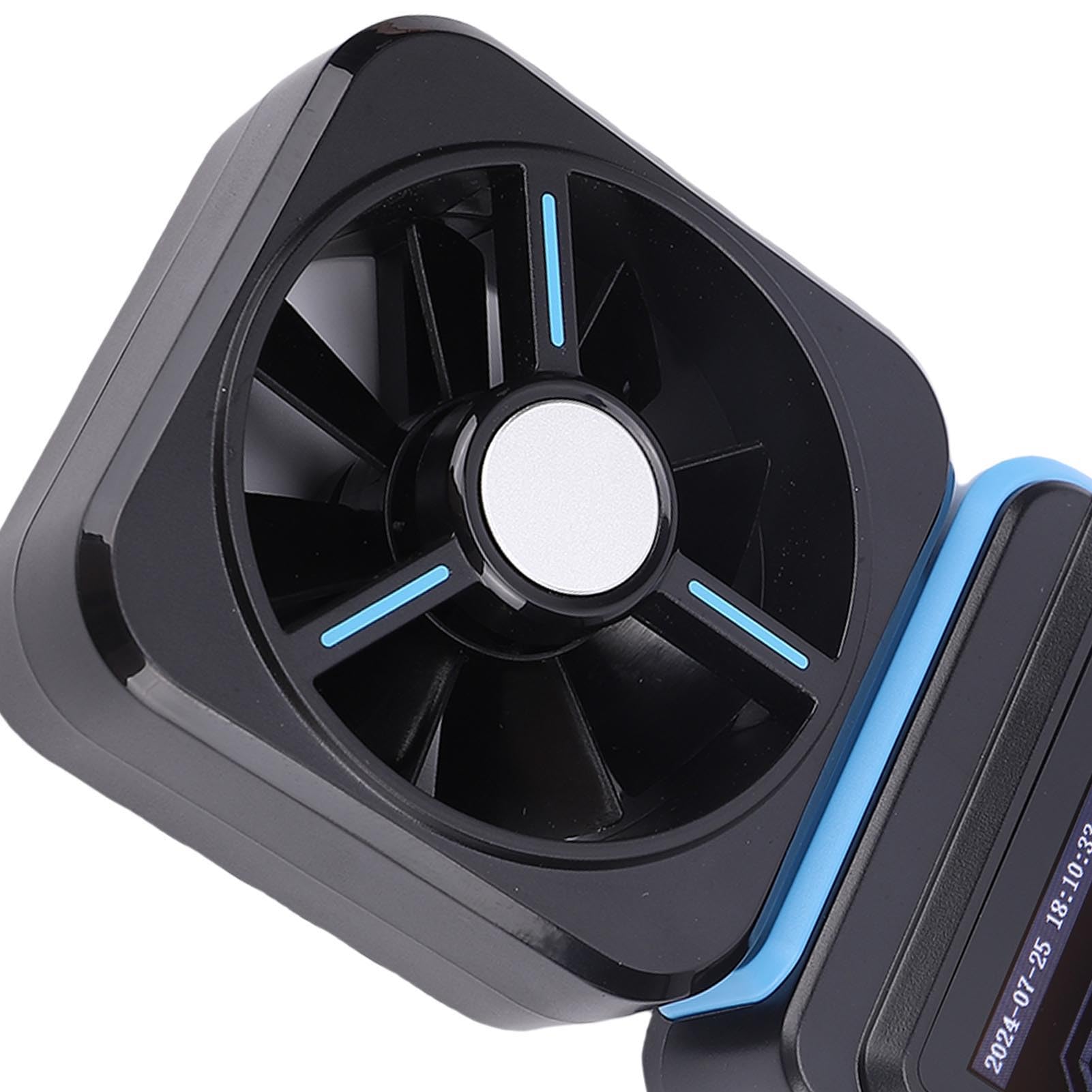 ViaGasaFamido Anemometro Digitale Portatile Misuratore di velocità e Temperatura del con Display a Colori Portata 30 M/s Ricaricabile Tramite USB per Uso Interno Esterno