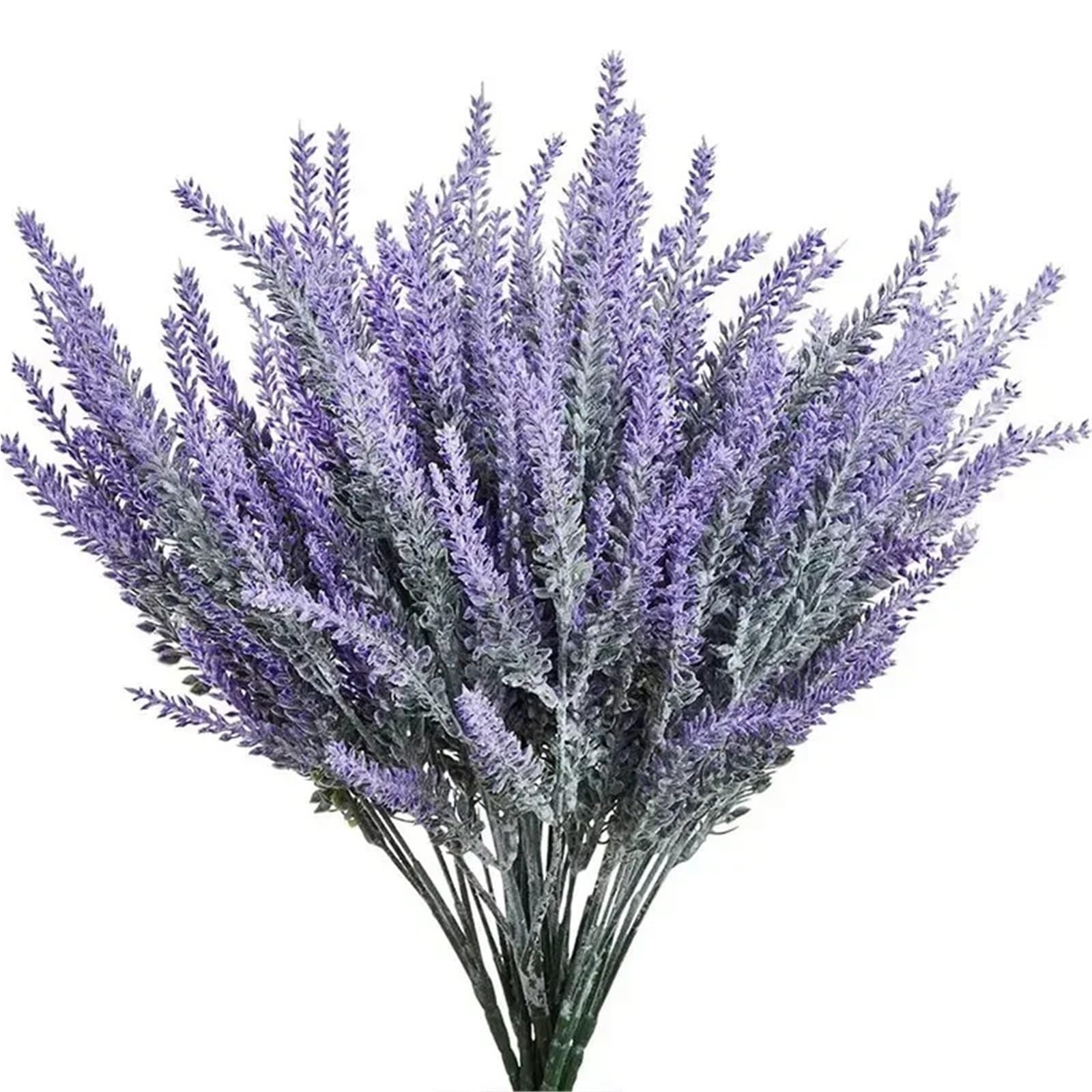 Dcrxz Artificial Flowers 20pcs Artificial Provence Lavender Bunch Plastic Fake Flowers Wedding Bouquet Home Garden Table Decor Indoor Outdoor Ornament