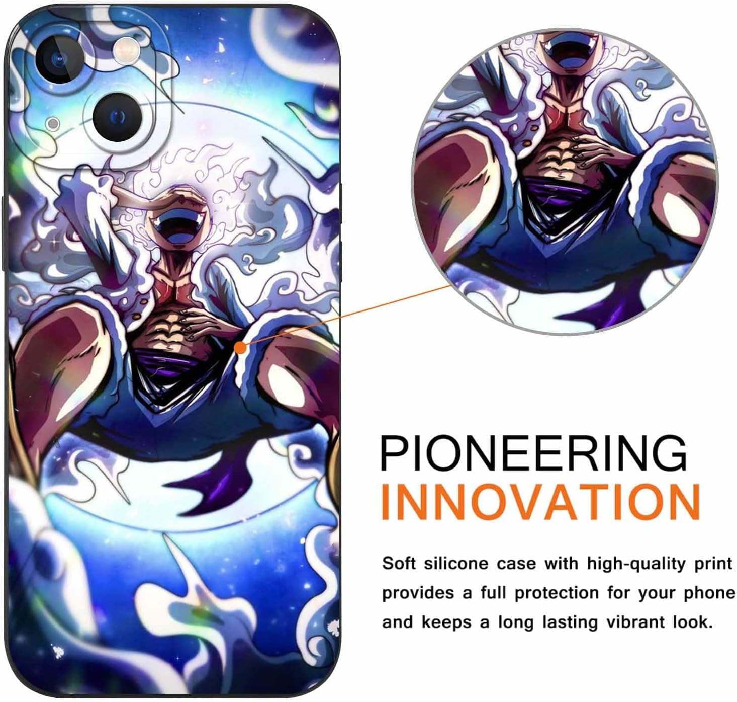2 Custodie Per IPhone 16 Pro Max Con Personaggi Anime – Zoro E Gear 5 Sun God Nika, Antiurto In TPU, Morbide