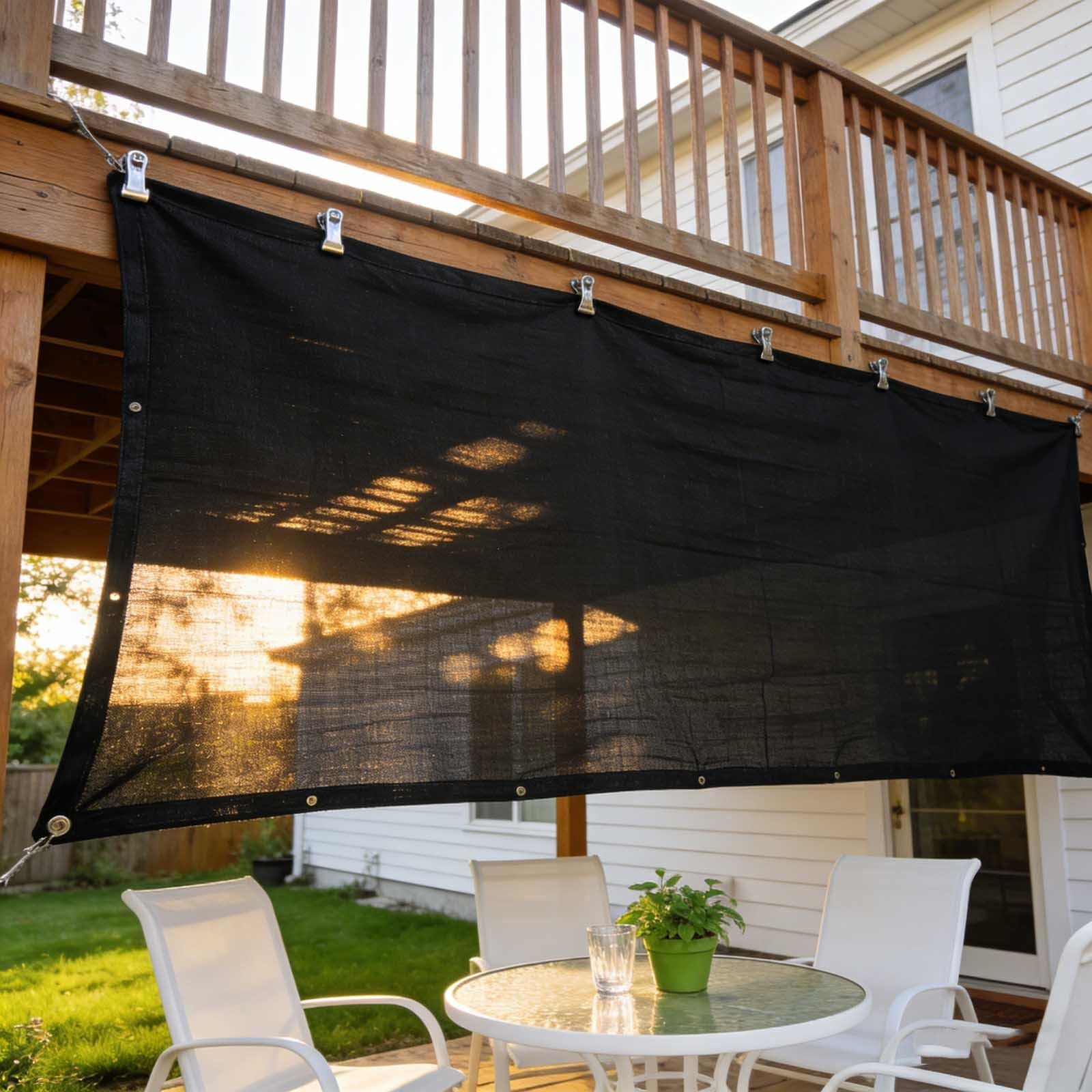 90 % UV-Schutz-Schattentuch – atmungsaktive Netzplane für Garten, Gemüse, Outdoor, Terrasse, Gewächshaus und Balkon – strapazierfähiger Sonnenschutz mit Ösen (4 m x 14 m)