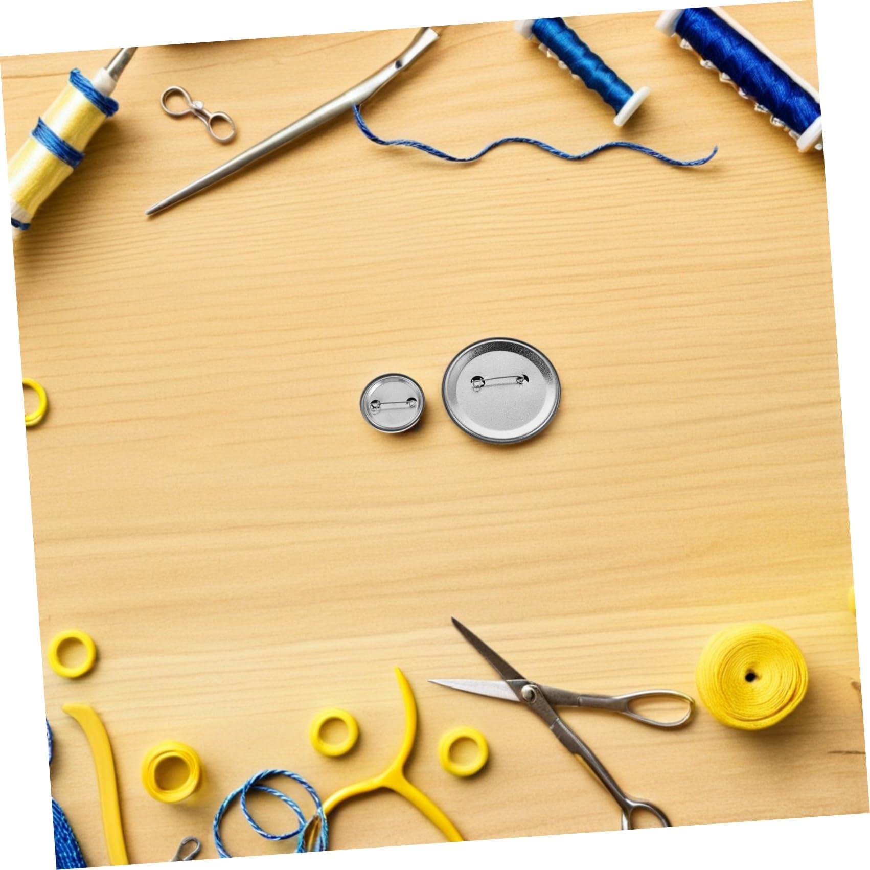 COHEALI 200 Set Kit per Spille Bottone Rotonde in Ferro 32mm Spilla Resistente e Fissaggio Sicuro per Progetti Artigianali Fai da Te