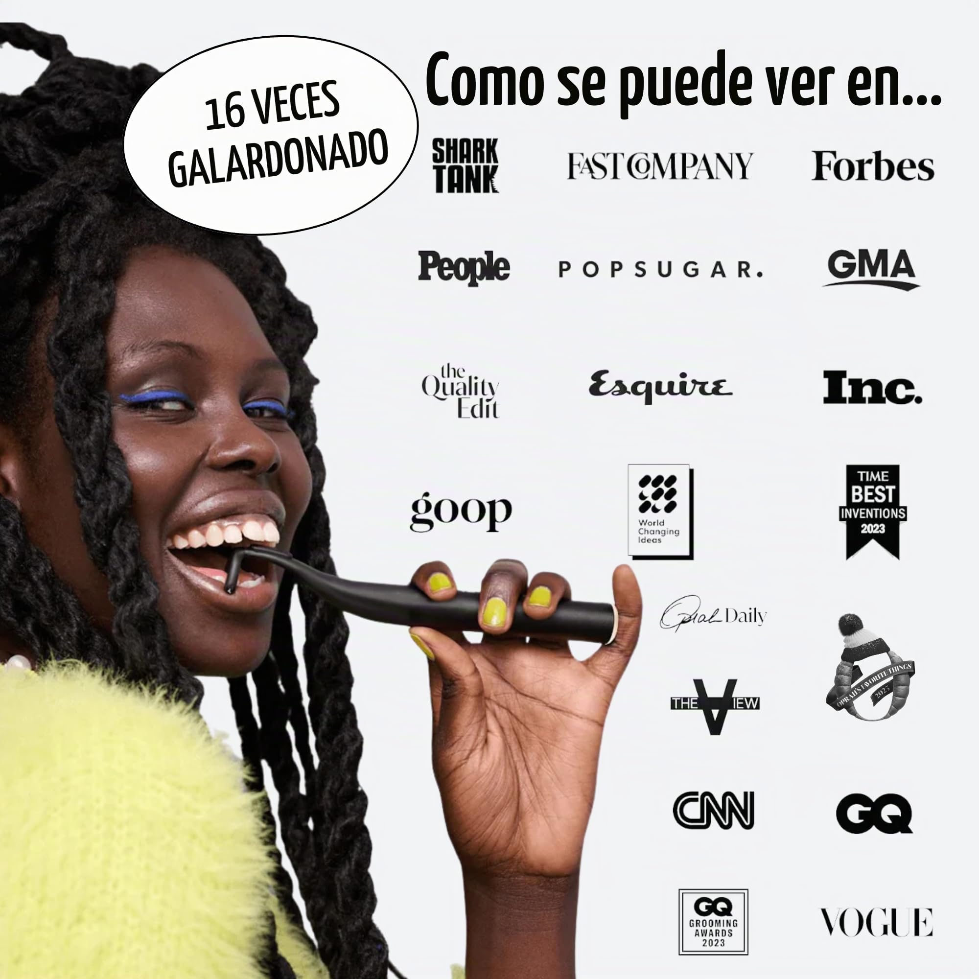 FLAUS Hilo dental eléctrico (deslizamiento suave) – Shark Tank + Lista de Oprah – Alternativa al hilo dental – Removedor de placa dental para adultos – Fácil vibración Power Flossing – Goma de mascar