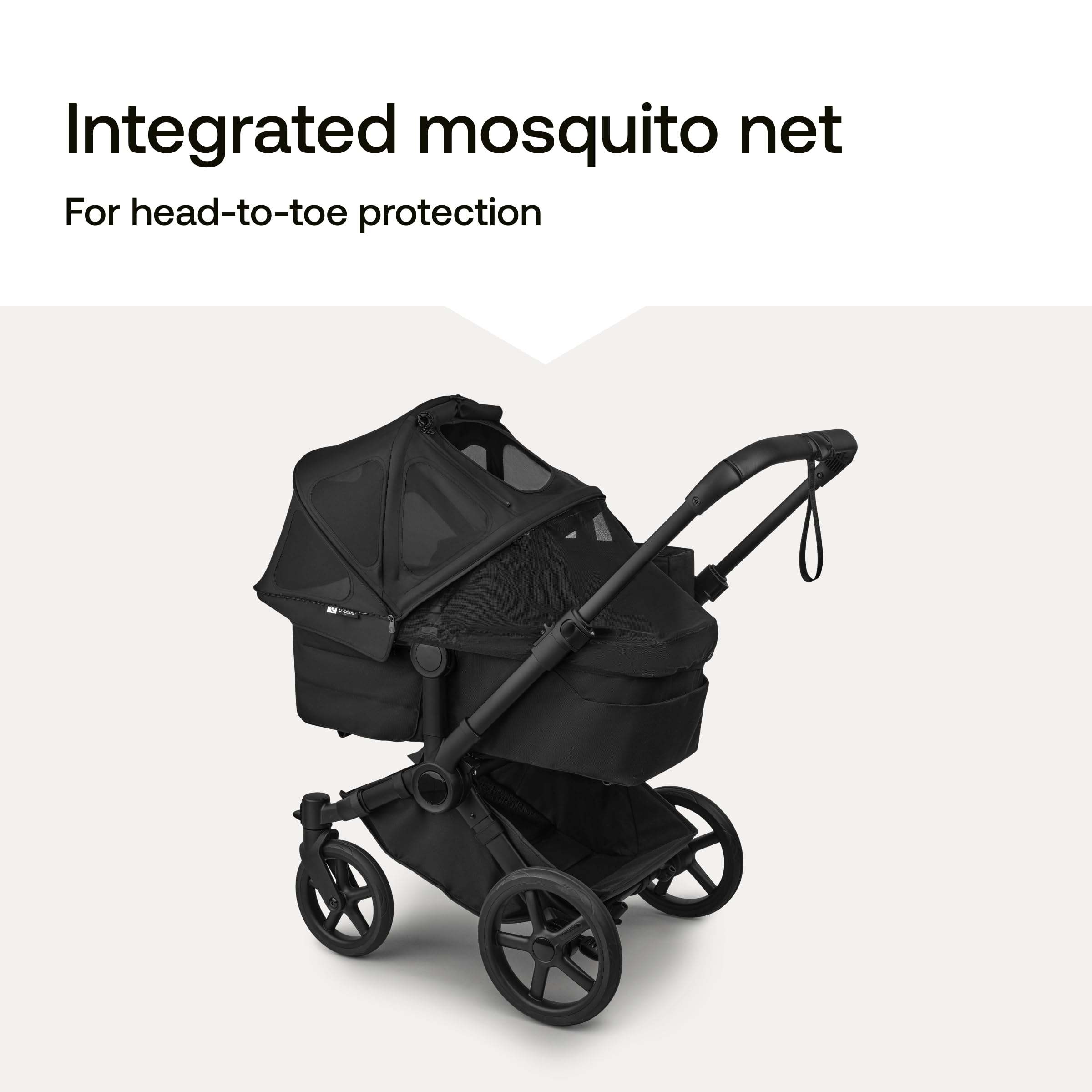 Bugaboo Capota ventilada Fox y Cameleon, extensible para una protección adicional y una protección solar óptima, repelente al agua, Desert Taupe