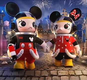 molly 400% ミッキー　ミニー　フィギュア 2体セット 2体セット】ディズニー レトロトイコレクション 木製フィギュア