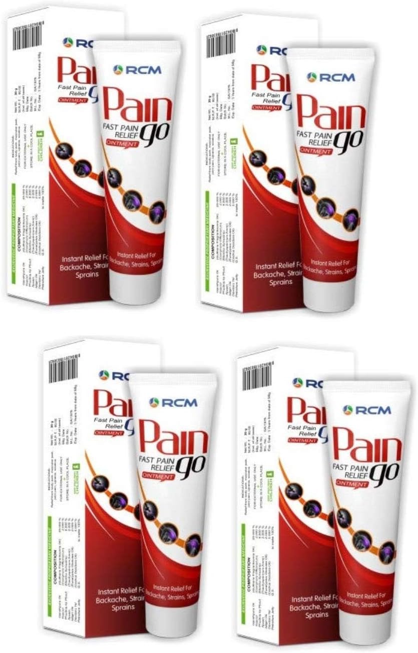 RCM Pain Go Fast Pain Relief - Ayurvedic Instant Pain Relief Ointment (30g- Pack of 4)