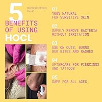 Vista 3 de Spray de ácido hipocloroso para el cuidado de heridas - Quemaduras, cortes e irritaciones de la piel - Natural, sin picaduras, seguro para áreas