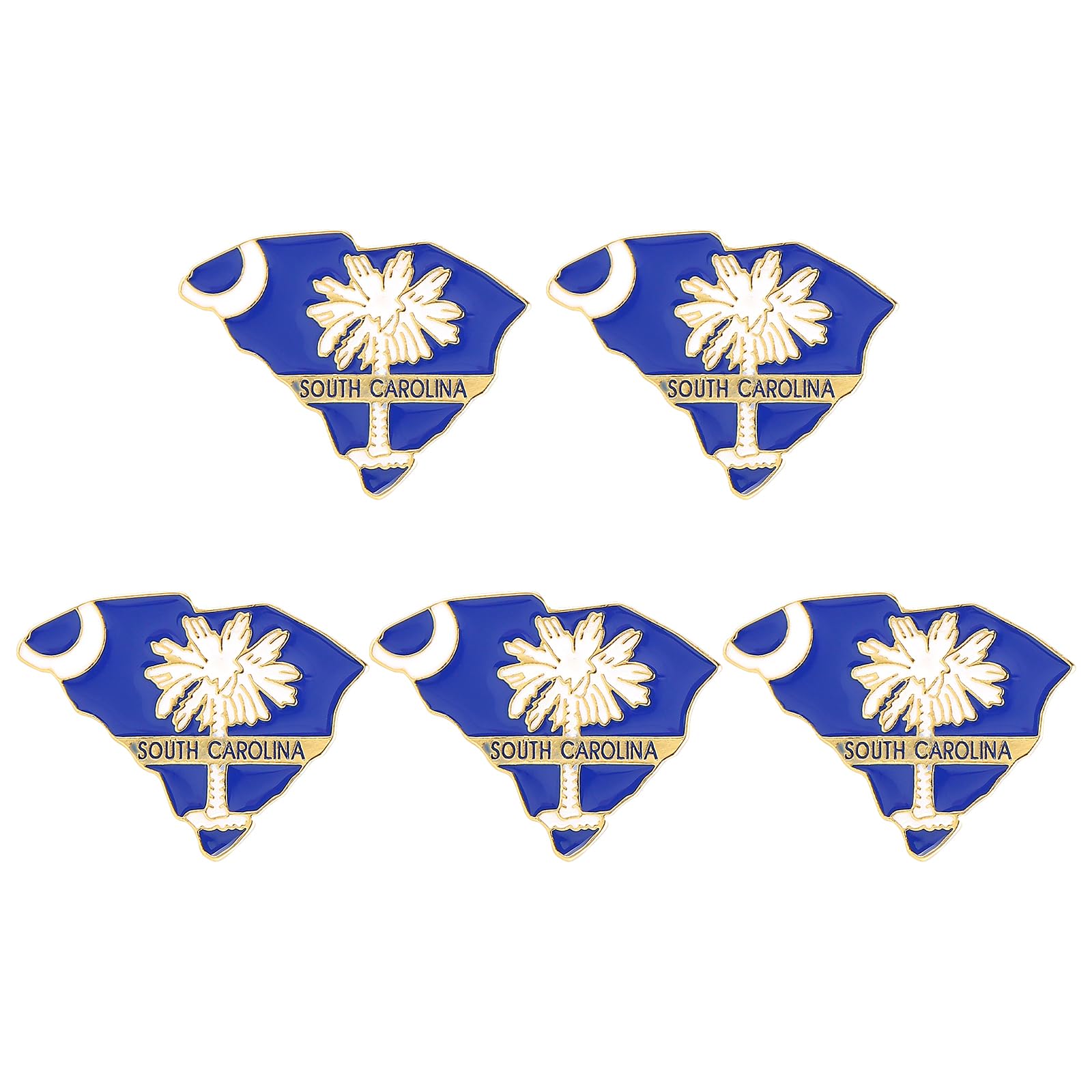 State Shaped Map Lapel Metal Pin Enamel Brooch Keepsake Beautifully Designed for Backpack Hat