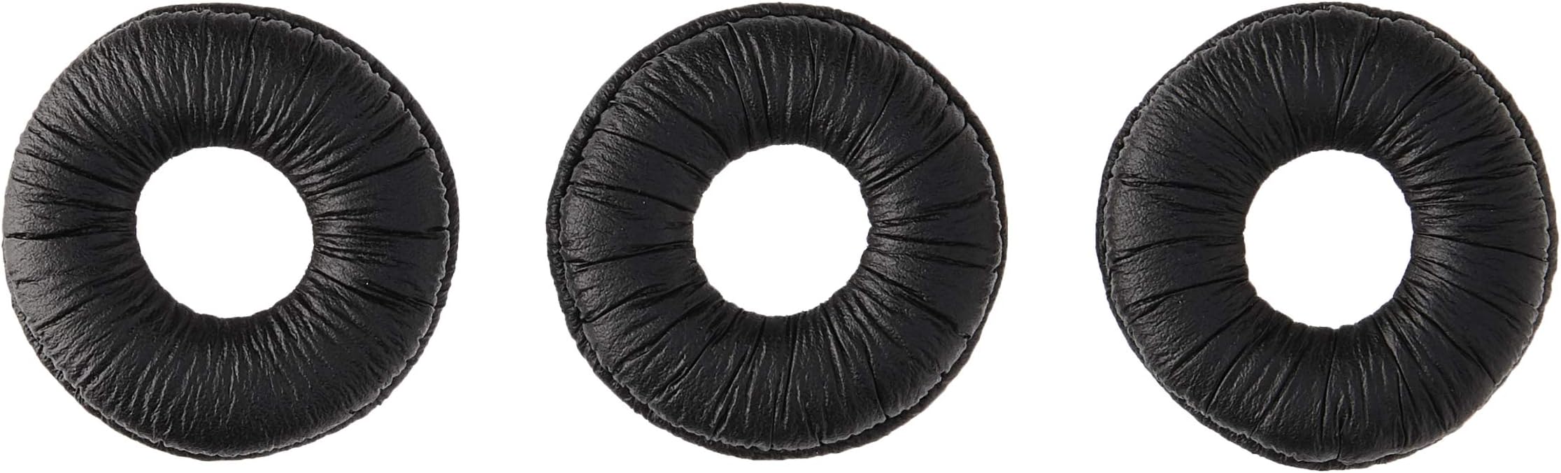 Ear Cushion Pads Leatherette 3-Pack - Made for Plantronics Cordless CS50, CS55, CS60, Jabra 2100, 2110, 2124, 2125, 9300, 9330, 9350 - Mitel Headsets 5330, 5340, 5360 67063-01, 14101-08 by Global Teck