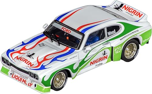 Carrera 27722 Ford Capri RS 3100 R.Wood No.123 Escala 1:32 Ranura analógica de coches de carreras de vehículos de carreras de coches Ranura
