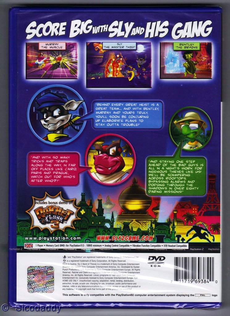 Jeu Sly 2 Association De Voleurs PS2 - Version Française Complète, Très Bon état