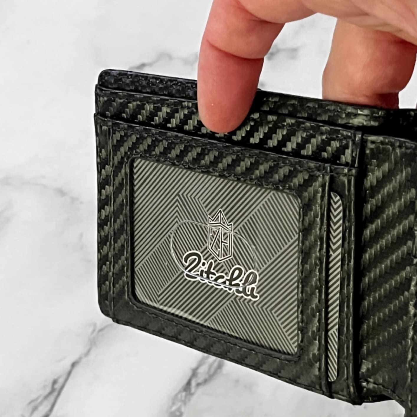 5/mo Finance Zitahli Mens Slim Bifold Wallet with Bill Compartment