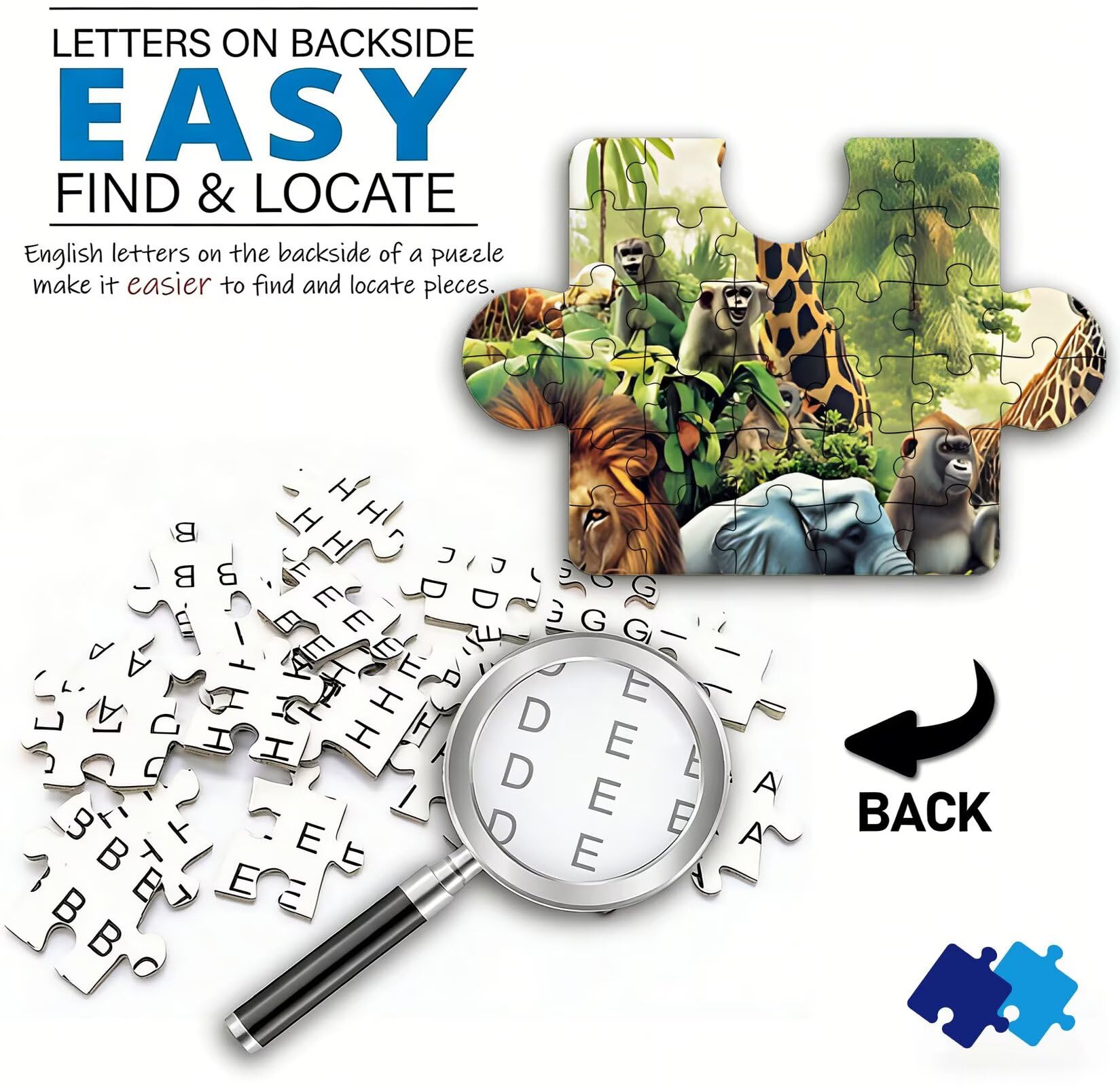 Puzzle 1500 Teile, Holzpuzzle Erwachsene - Impossible Puzzle 87 x 57 cm niffliges Denkspiel & Denksport für Frauen & Männer, Familienspiel für Spieleabende, Geschenk für Frauen Tier Giraffe w0-161