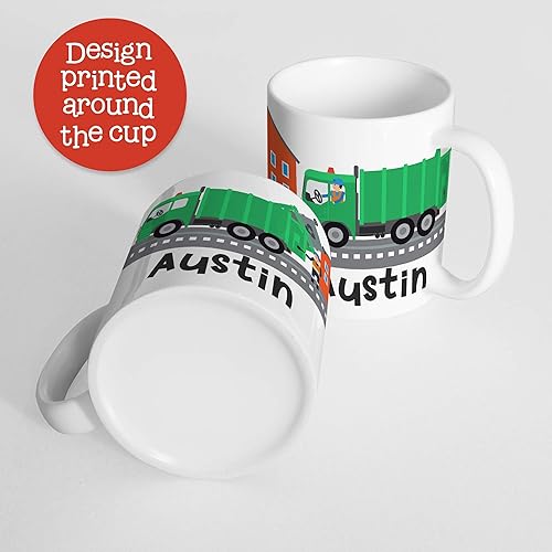 Miniatura 4 de Kids Personalized Trash Truck Mug Customize with Child's Name, Garbage Truck Unbreakable Cup, Dishwasher Safe and BPA Free