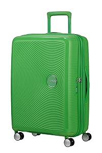 American Tourister Soundbox - Maleta Mediana Rígida, 67 cm - Trolley con 4 Ruedas, Cerradura TSA, Expandible y Ligera, 71.5/81L, (Grass Green) - Oferta -48%