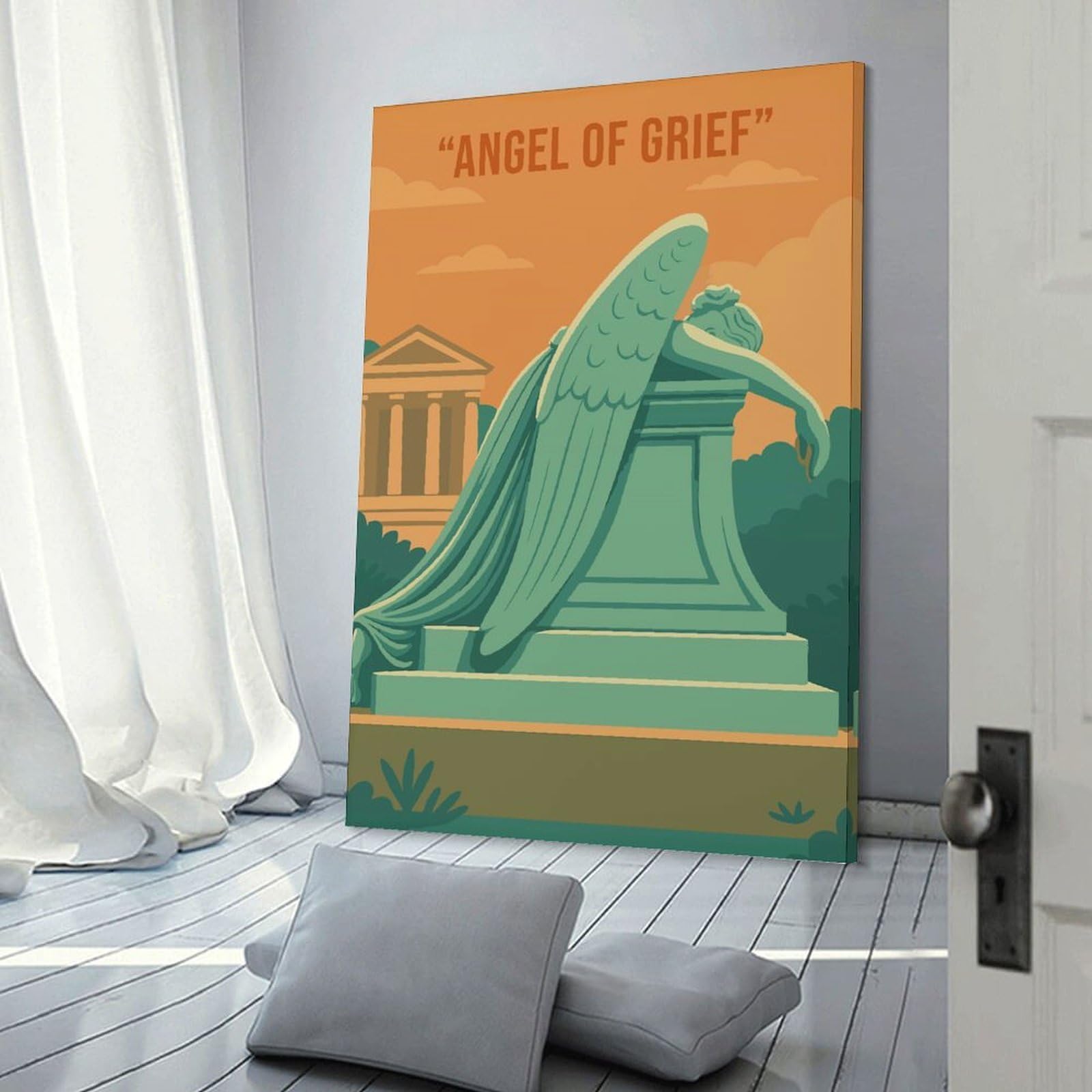 Junmoney The Angel of Grief Wall Picture Print 20x30inch(50x75cm), for Hallway, Lounge Or Guest Room, Gift Idea for Housewarming And Birthdays